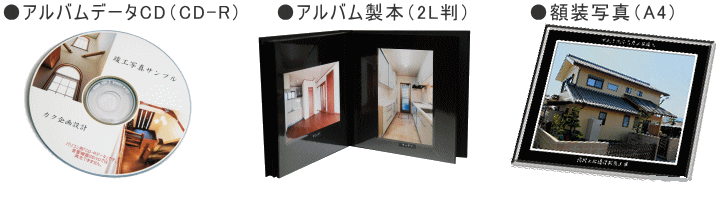 アルバムデータCD、アルバム製本、額装写真