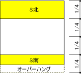1階X軸方向(オーバーハング)