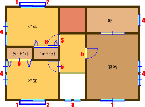 建具入力平面図2階