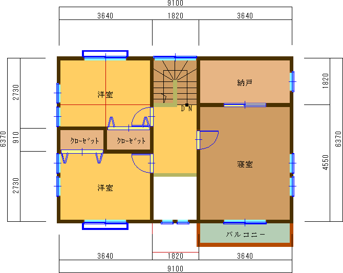 間取り完成2階